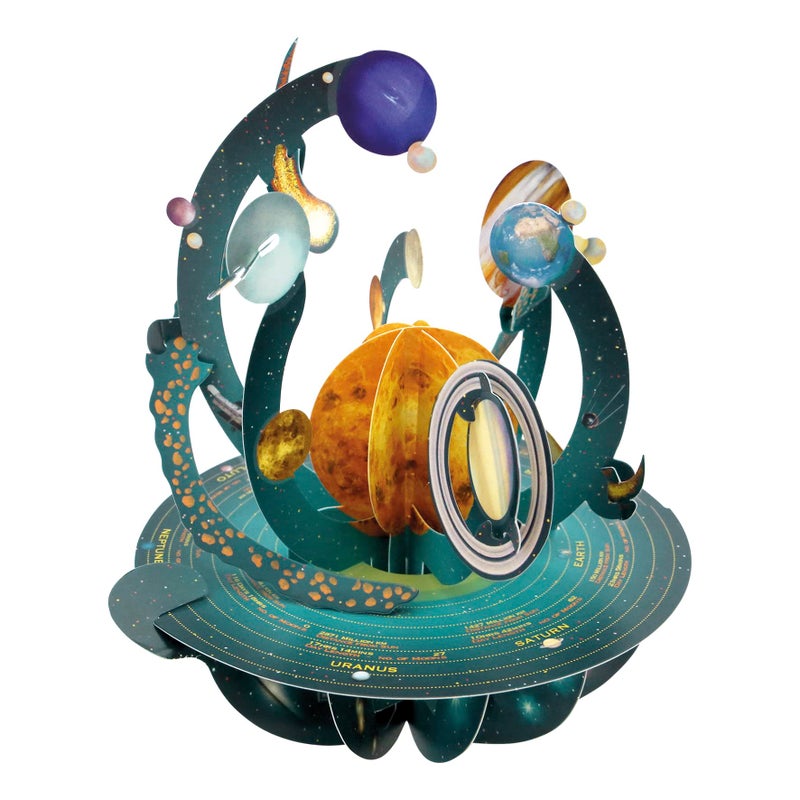 SANTORO Pirouette, 3D Pop Up Greeting Card - Solar System - For Kids, For Him, For Her | Space Card For Birthday - Image 1